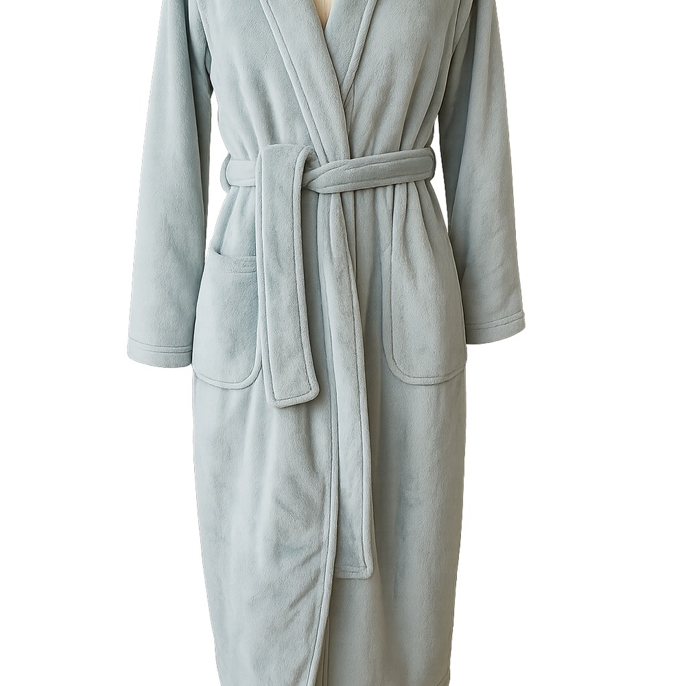 UGG Soft Blue Fleece Robe - Picture 10 of 10